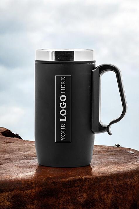 280ml Logo Baskılı Promosyon Siyah Termos Bardak