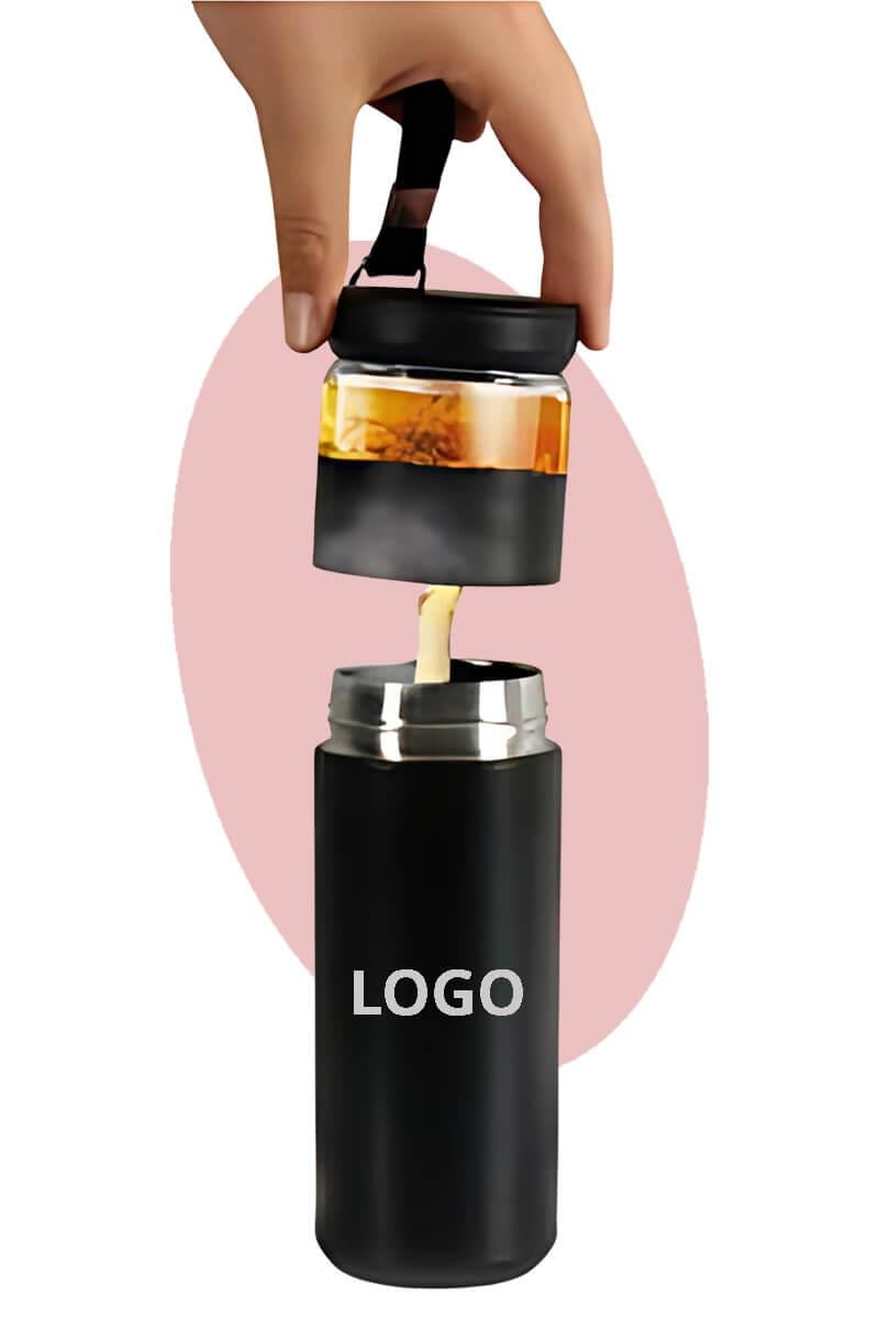 450ml Cam  Detaylı Süzgeçli Çelik Termos 0673-PETK