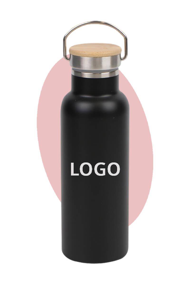 600ml Bambu Kapak Detaylı Promosyon Çelik Termos 0693-PETK