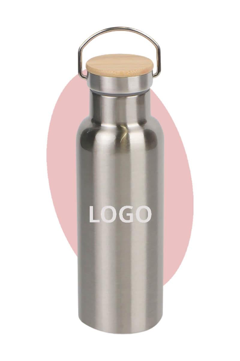 600ml Bambu Kapak Detaylı Promosyon Çelik Termos 0693-PETK