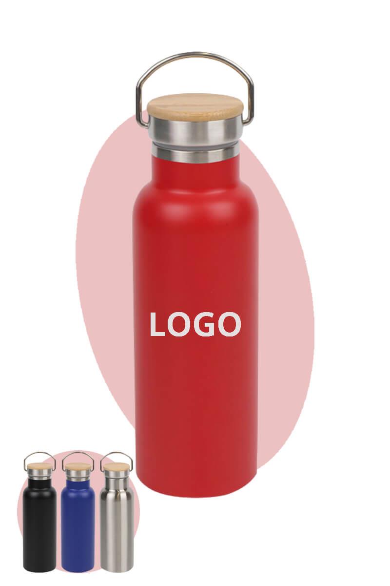 600ml Bambu Kapak Detaylı Promosyon Çelik Termos 0693-PETK