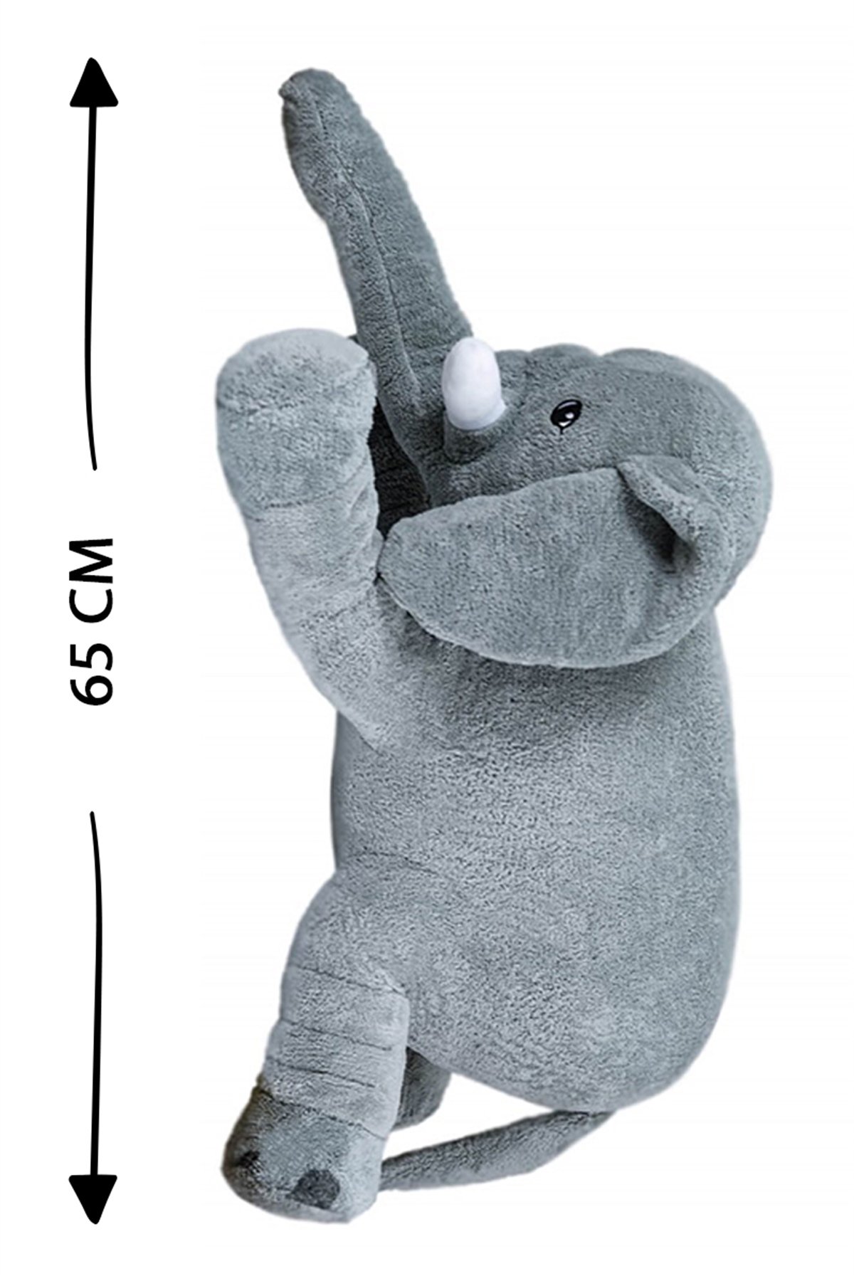 65 cm Uyku Arkadaşı Gri Peluş Fil