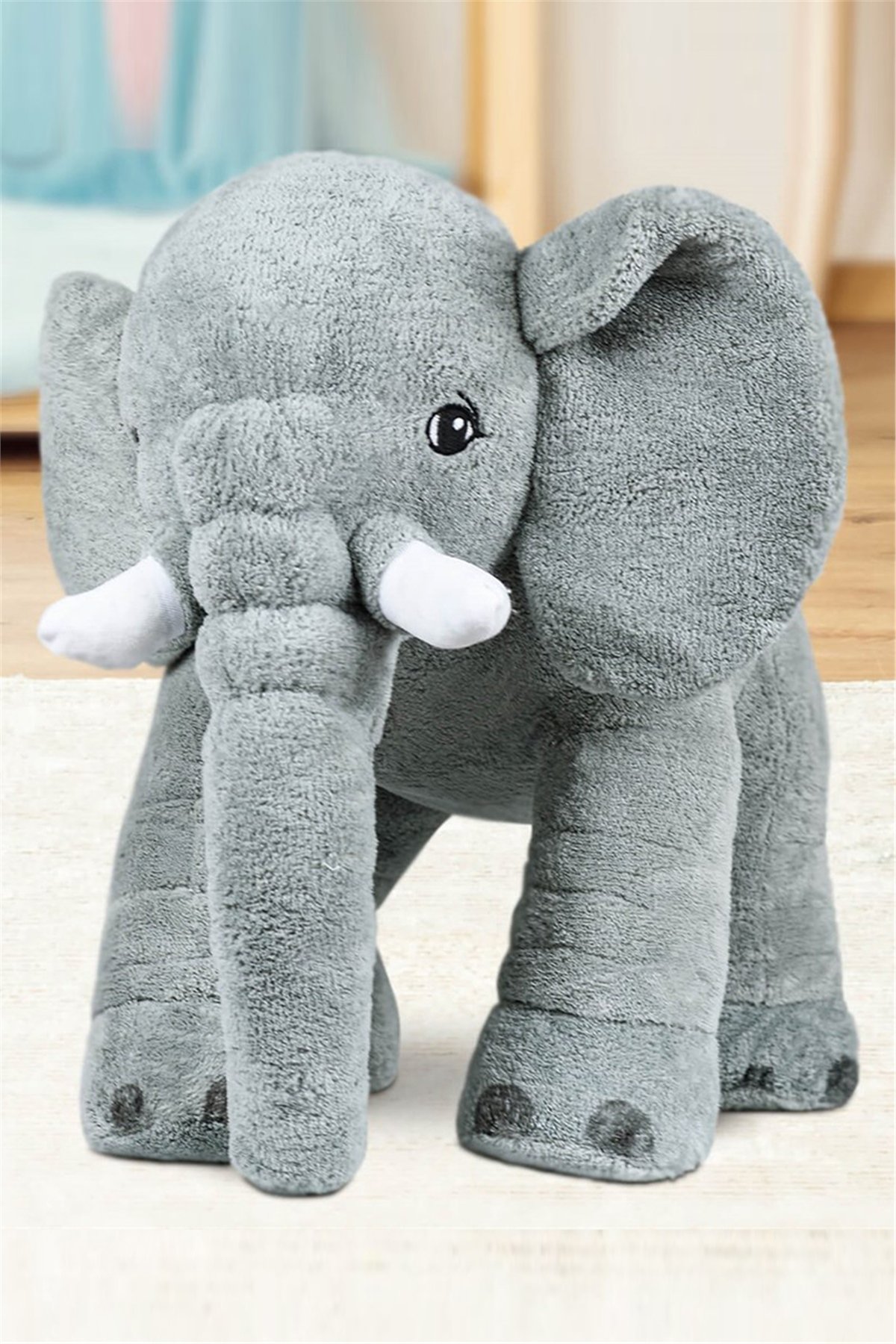 65 cm Uyku Arkadaşı Gri Peluş Fil