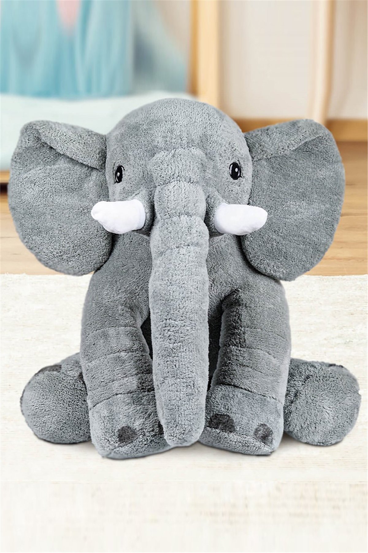 65 cm Uyku Arkadaşı Gri Peluş Fil