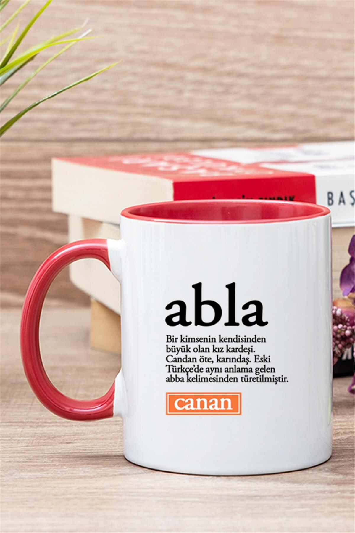 Abla Kelime Anlamı İçi Renkli Kupa Bardak