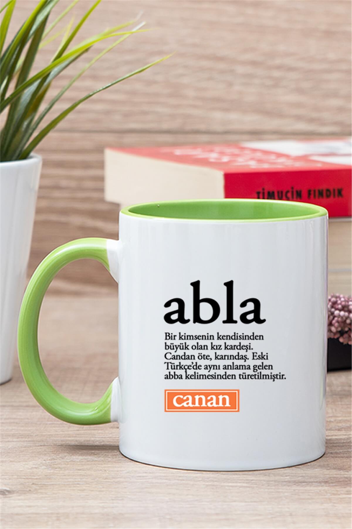 Abla Kelime Anlamı İçi Renkli Kupa Bardak