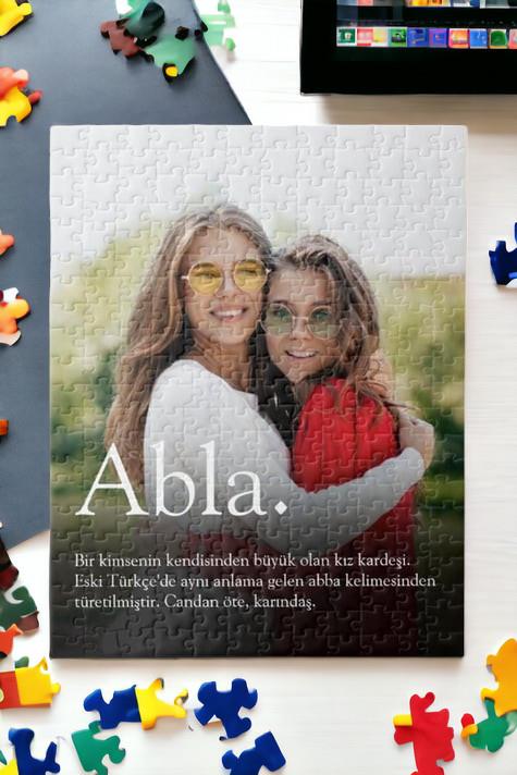 Ablaya Hediye Fotoğraf Baskılı Dikdörtgen Puzzle