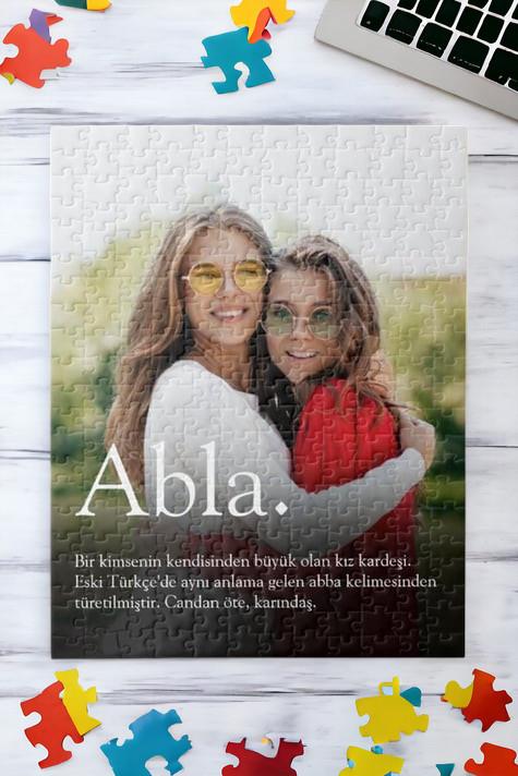 Ablaya Hediye Fotoğraf Baskılı Dikdörtgen Puzzle