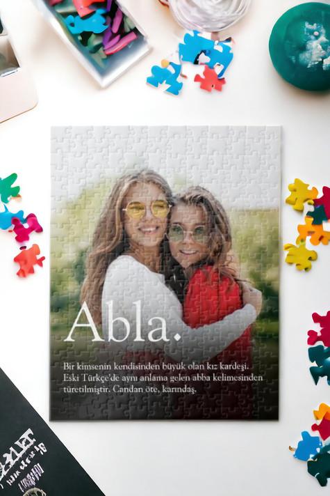Ablaya Hediye Fotoğraf Baskılı Dikdörtgen Puzzle