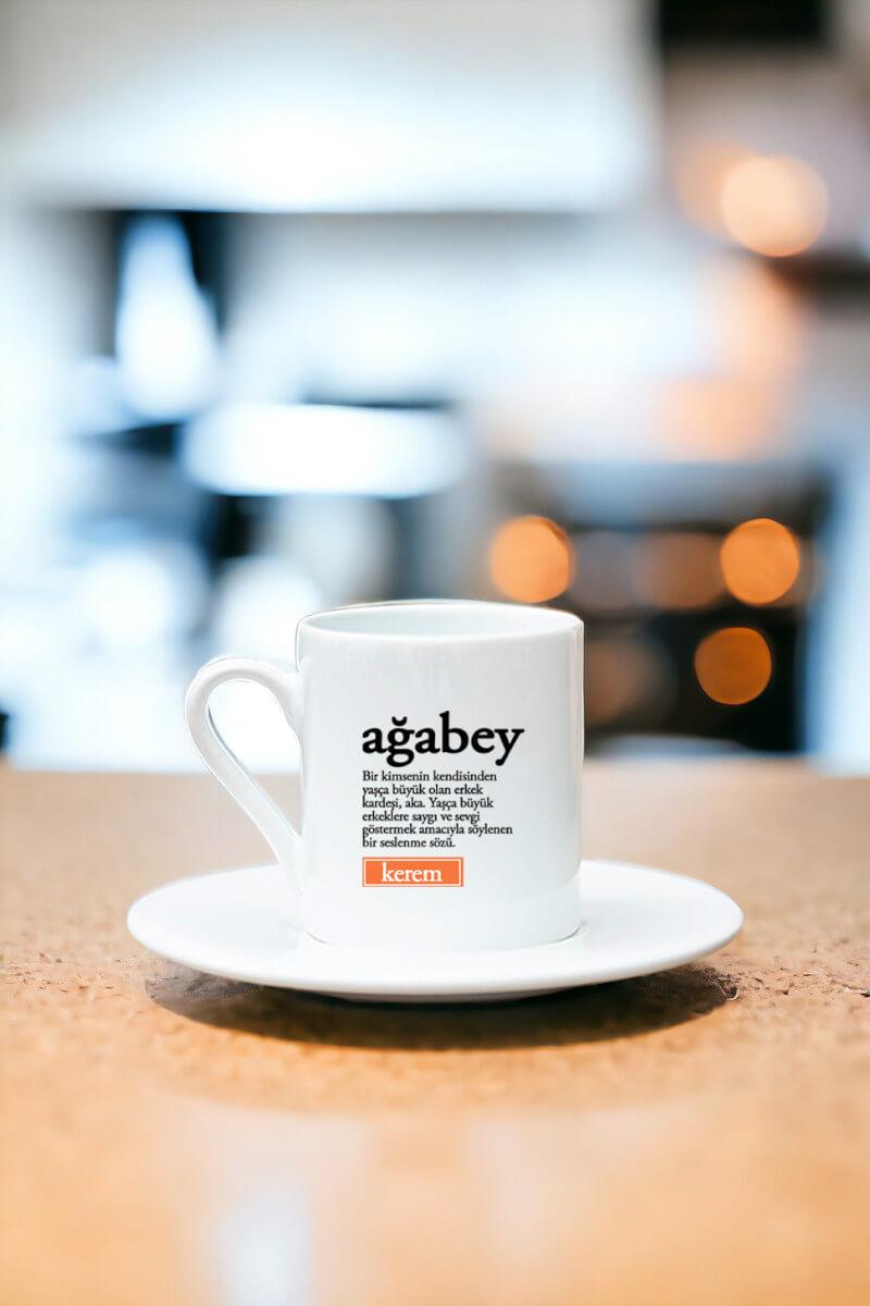 Ağabey Kelime Anlamı Beyaz Türk Kahvesi Fincanı