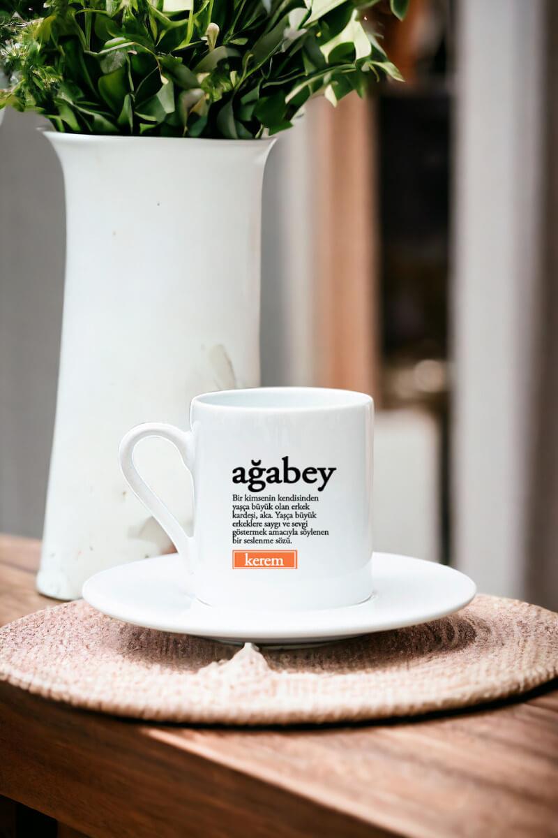 Ağabey Kelime Anlamı Beyaz Türk Kahvesi Fincanı