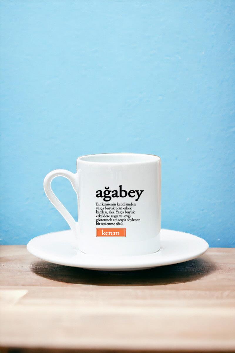 Ağabey Kelime Anlamı Beyaz Türk Kahvesi Fincanı