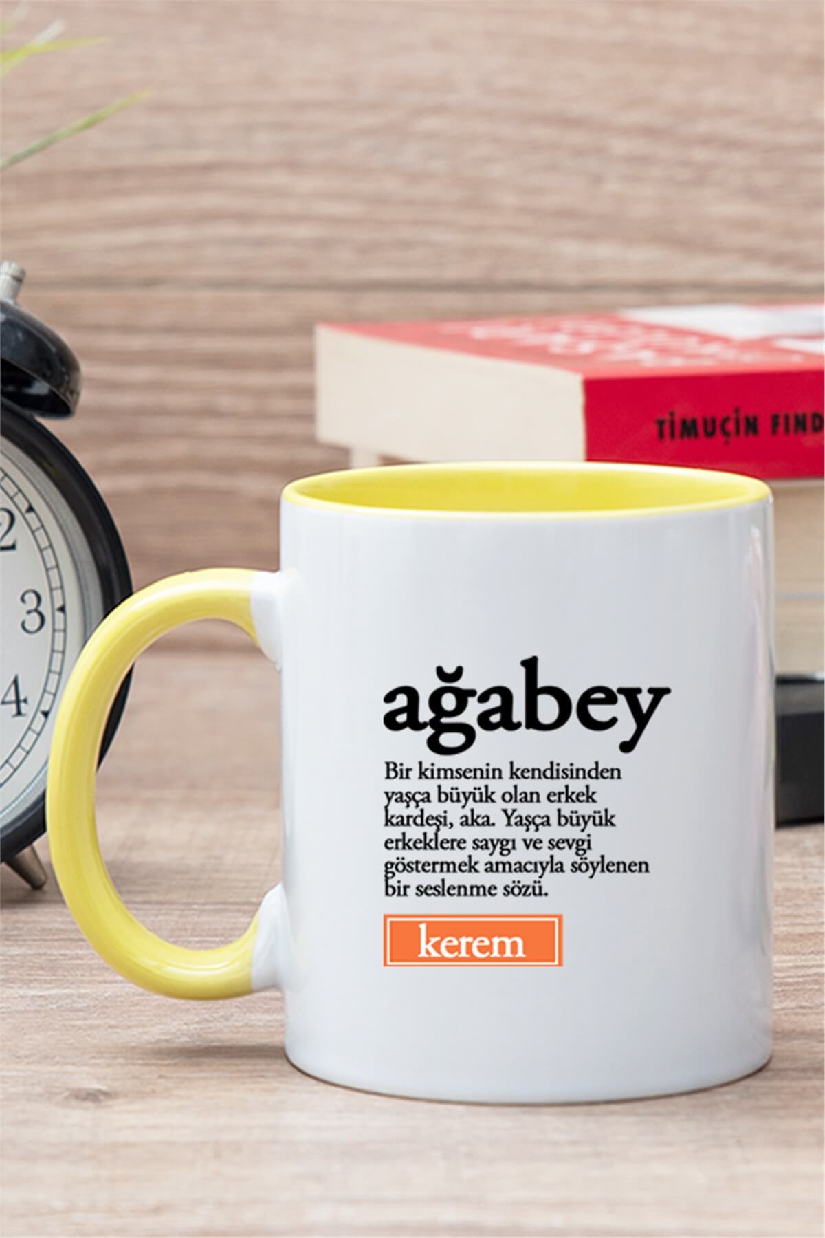 Ağabey Kelime Anlamı İçi Renkli Kupa Bardak