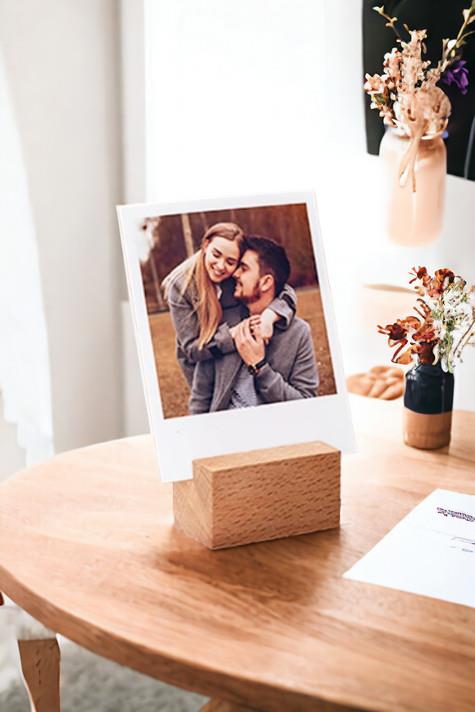 Ahşap Standlı Polaroid Fotoğraf Seti