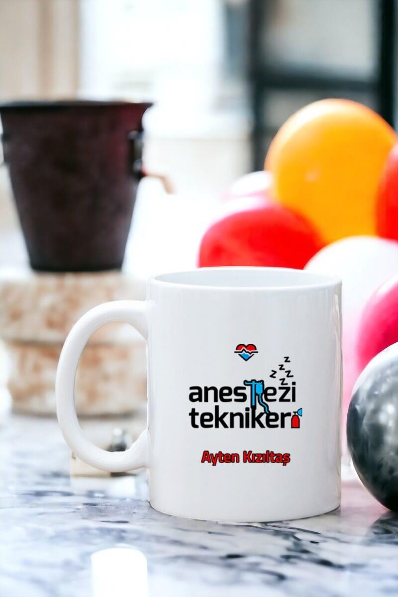 Anestezi Teknikerine Hediye Beyaz Kupa Bardak