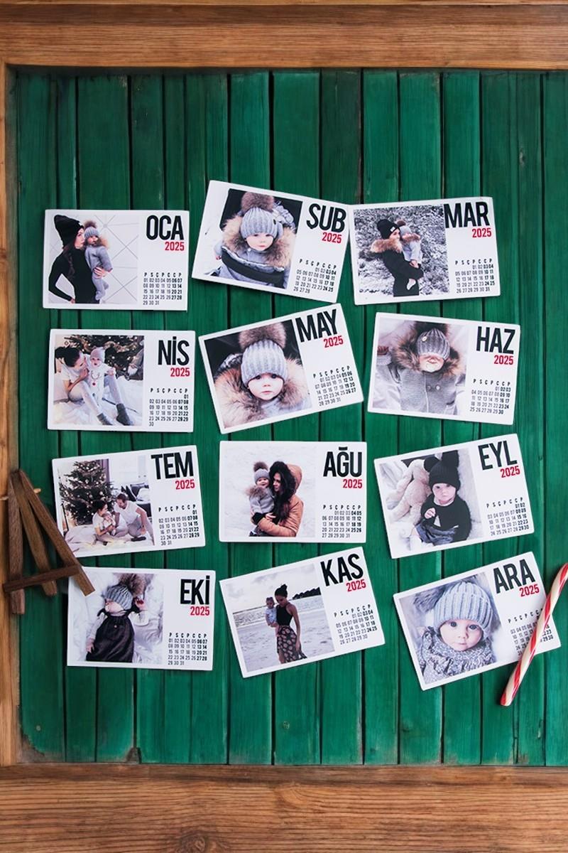 Anneler Günü Hediyesi Fotoğraflı Yatay Masa Takvimi