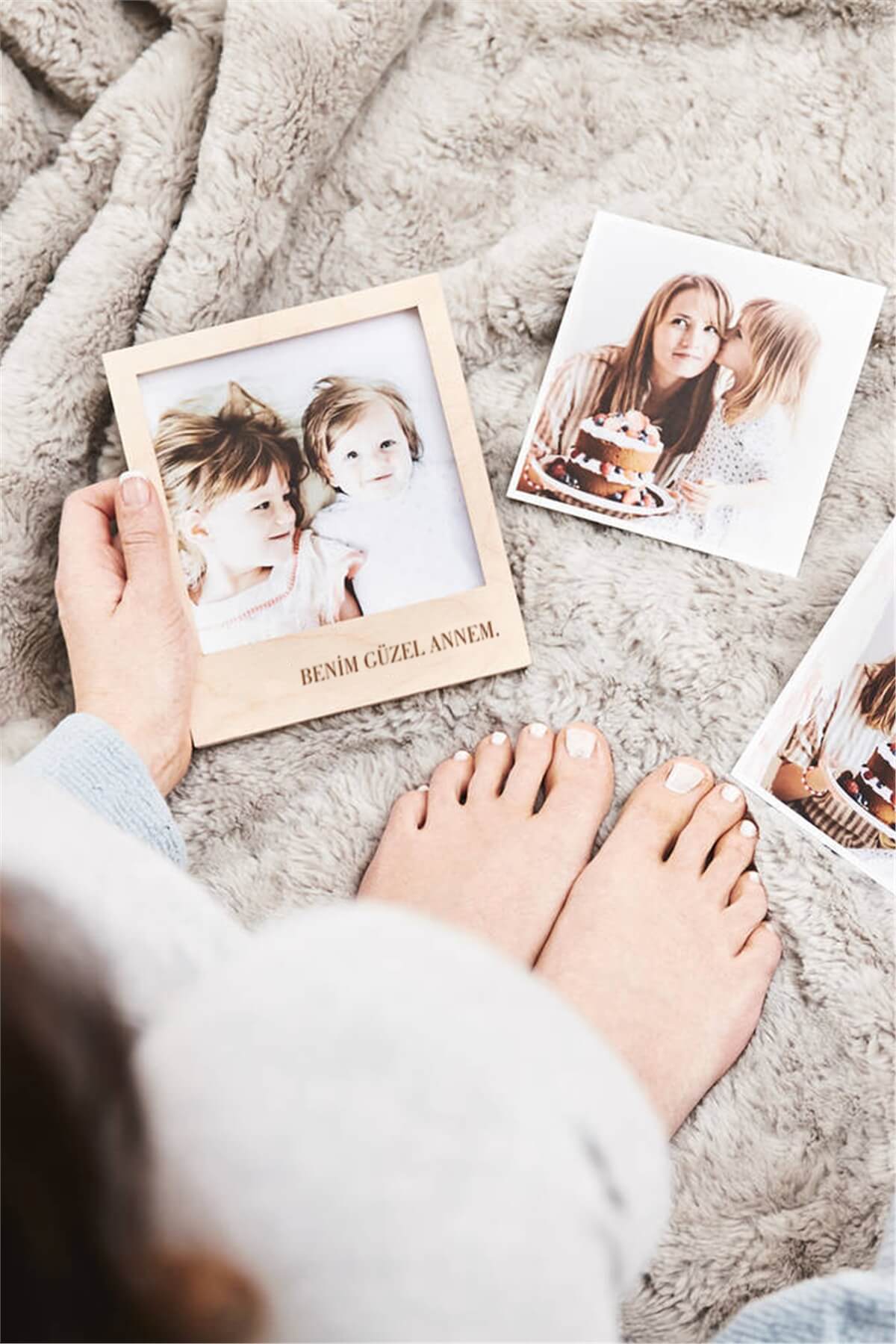 Anneye Hediye Ahşap Fotoğraf Albümü