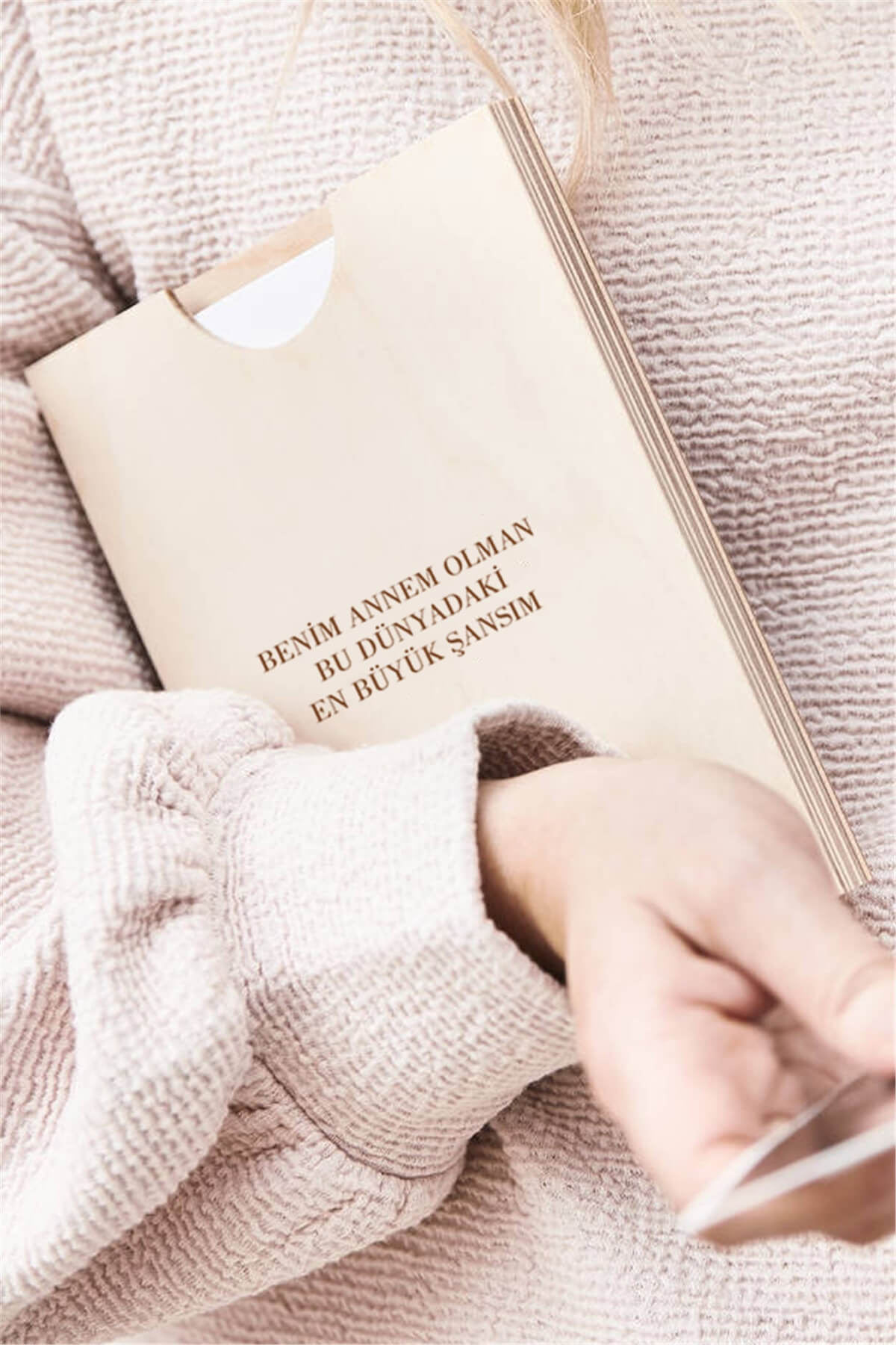 Anneye Hediye Ahşap Fotoğraf Albümü