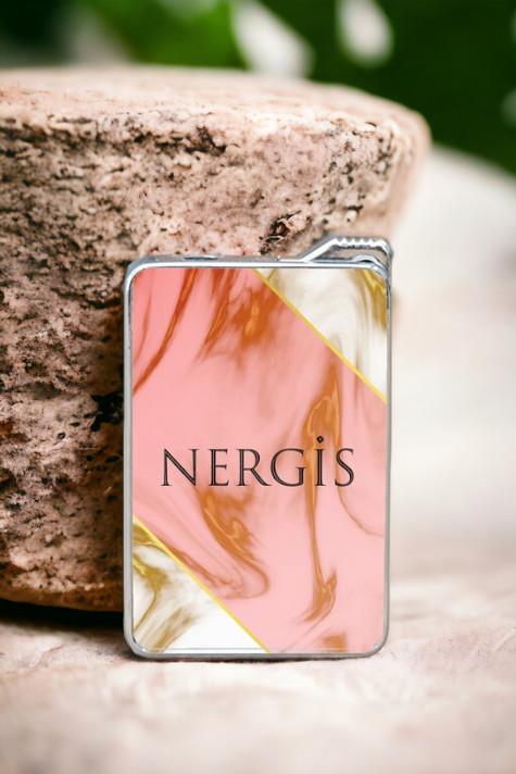 Anneye Hediye Pembe Mermer Tasarım İsimli Çakmak