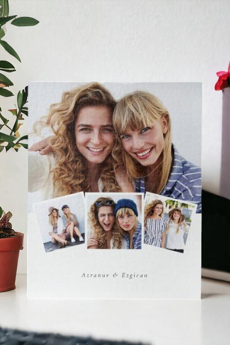 Arkadaşa Hediye Fotoğraflı ve İsim Yazılı Kolaj Puzzle