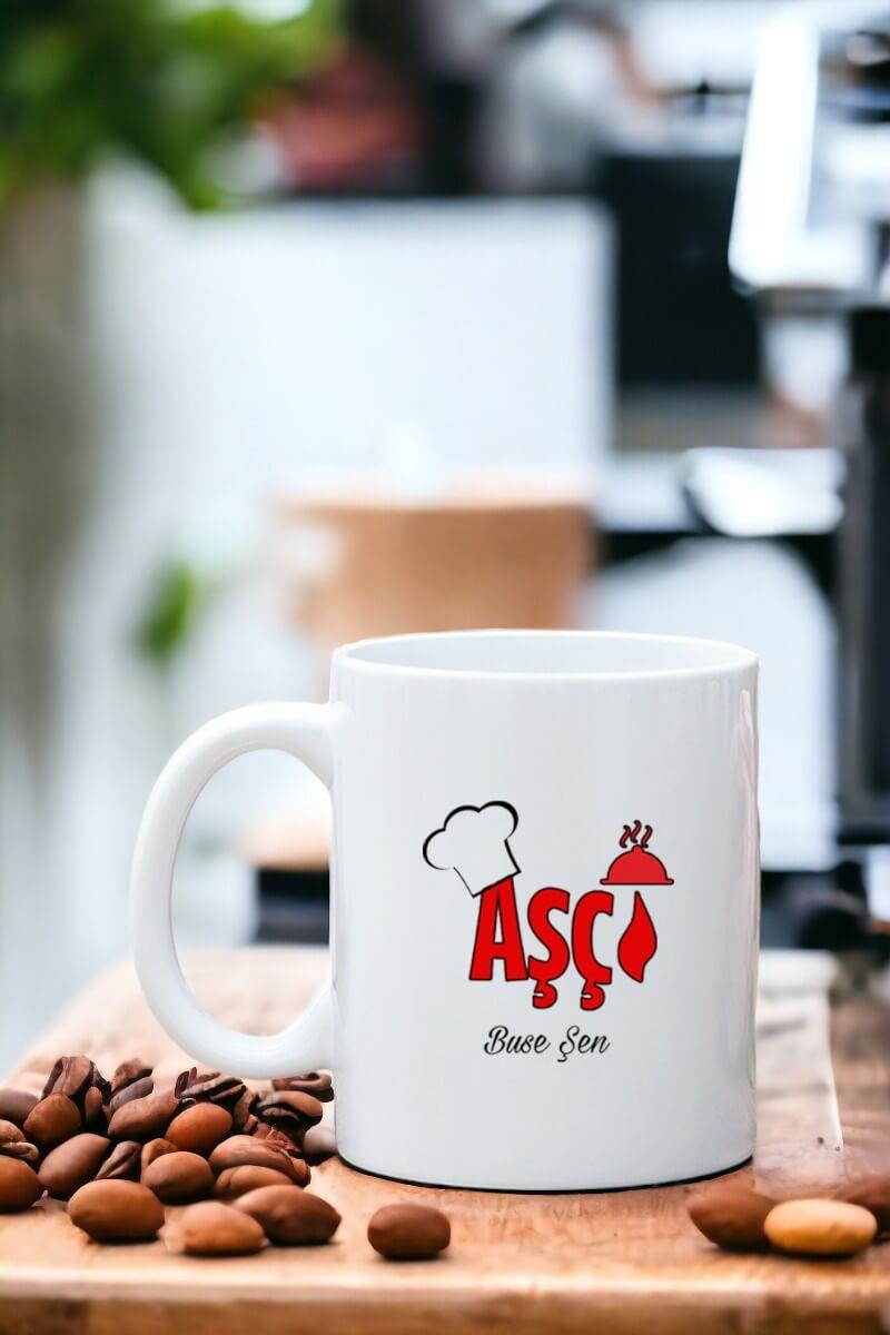 Aşçıya Hediye Beyaz Kupa Bardak