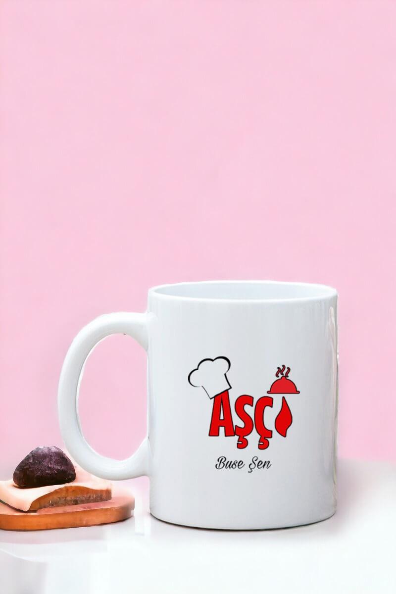 Aşçıya Hediye Beyaz Kupa Bardak