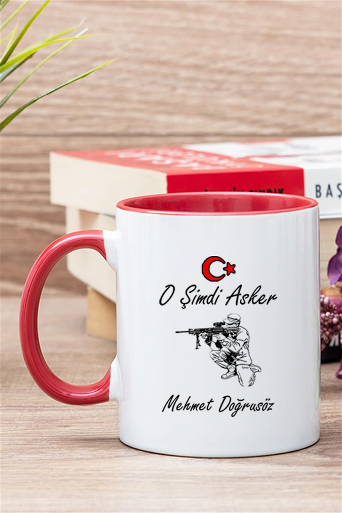 Askere Hediye İçi Renkli Kupa Bardak
