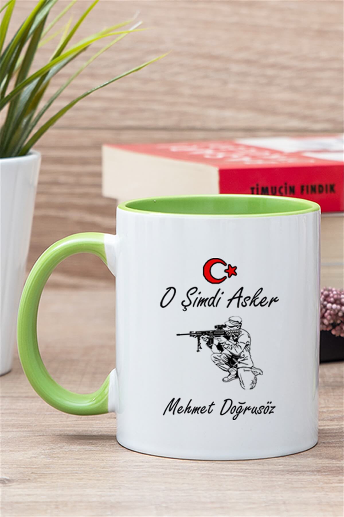 Askere Hediye İçi Renkli Kupa Bardak