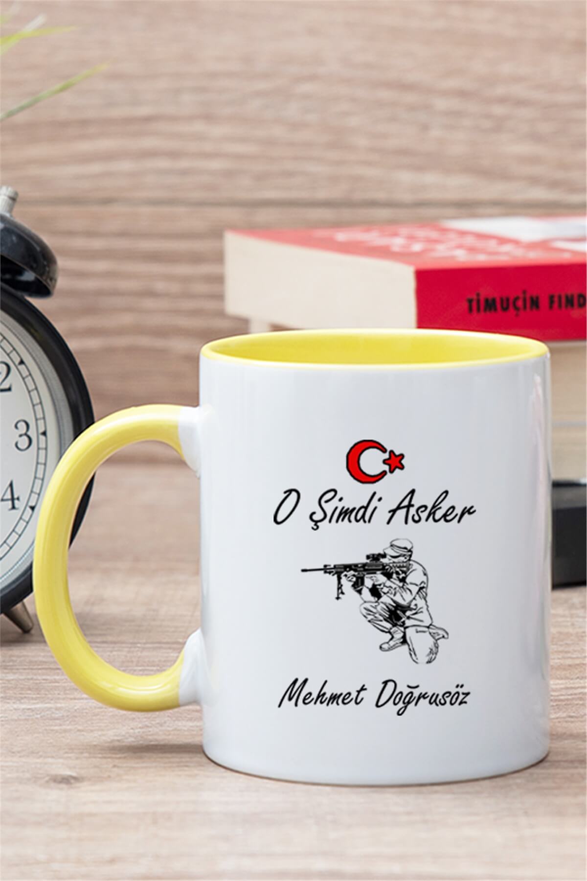 Askere Hediye İçi Renkli Kupa Bardak