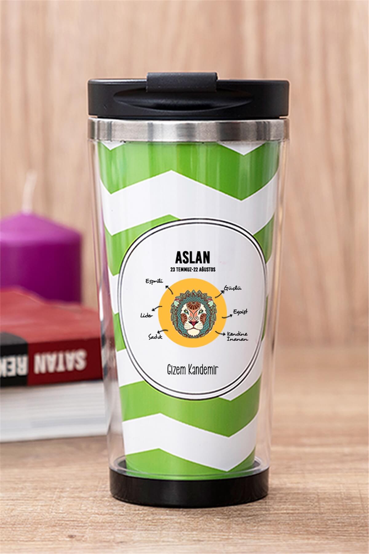 Aslan Burcuna Hediye  Termos Bardak