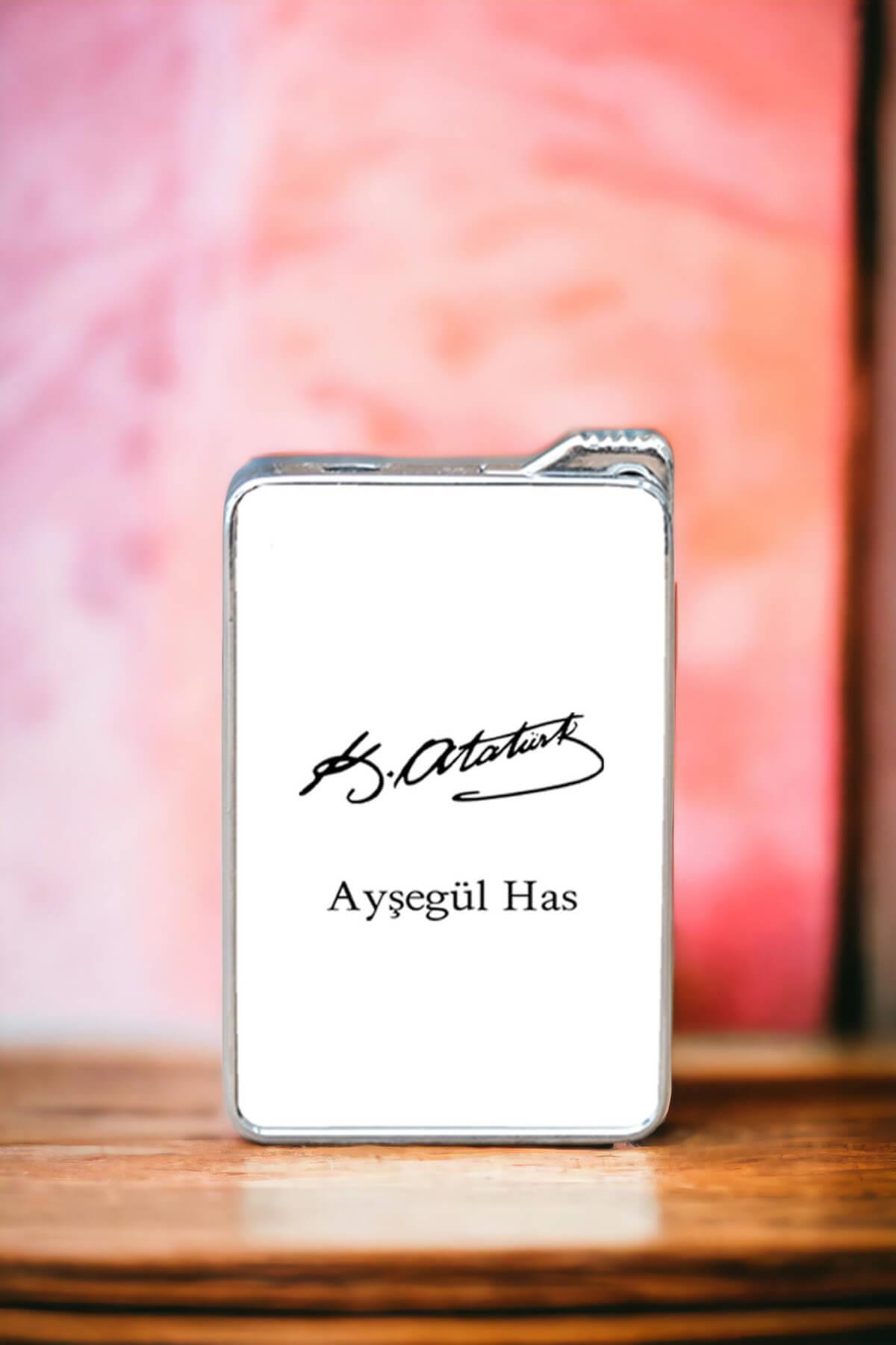 Atatürk İmzalı İsme Özel Çakmak