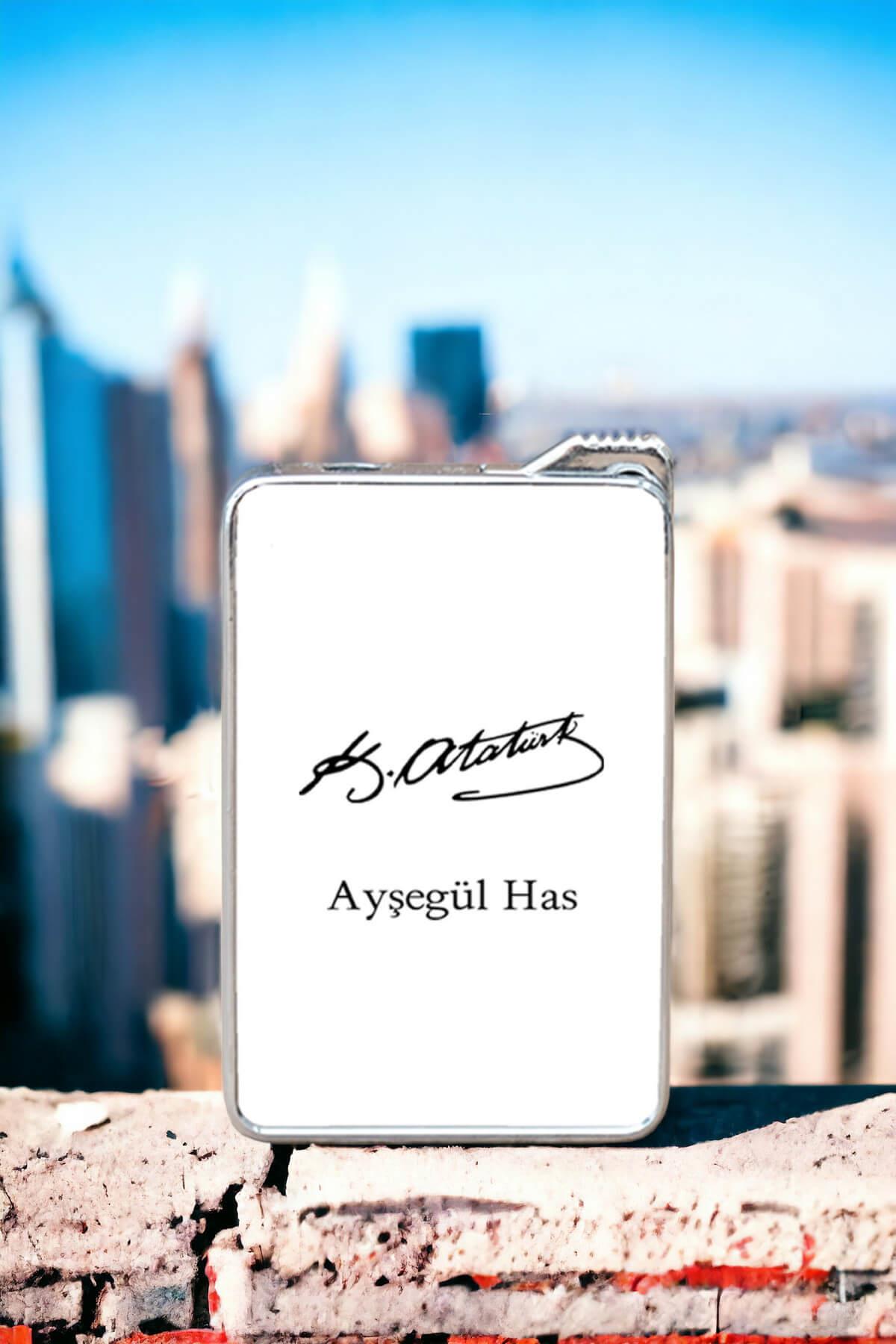 Atatürk İmzalı İsme Özel Çakmak