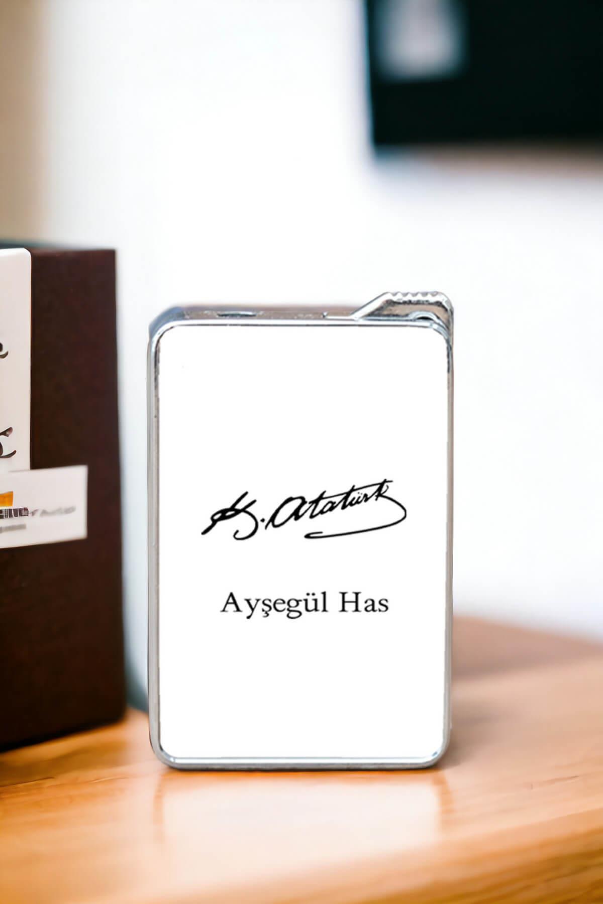 Atatürk İmzalı İsme Özel Çakmak