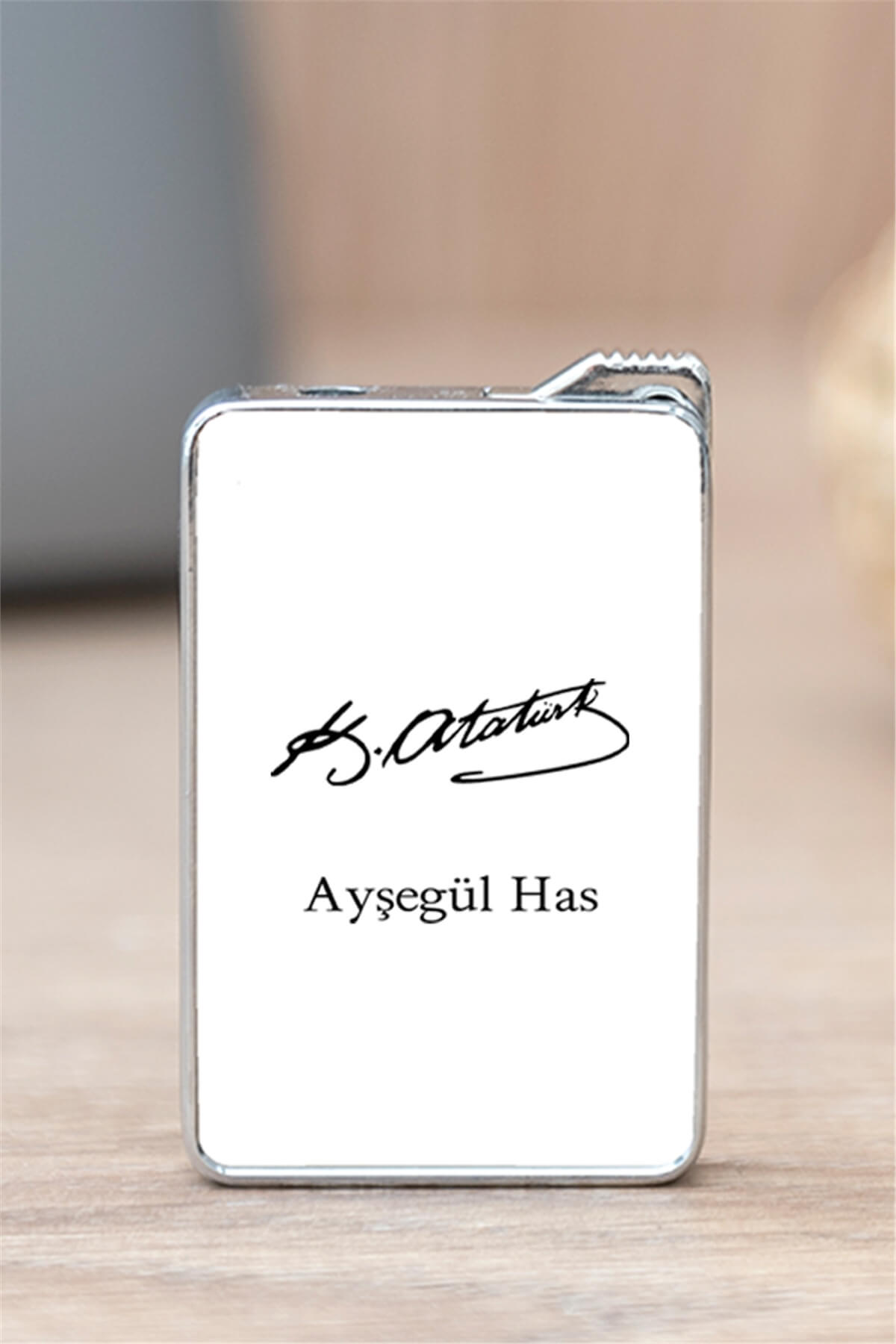 Atatürk İmzalı İsme Özel Çakmak
