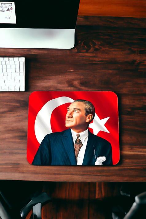 Atatürk ve Türk Bayrağı Baskılı Mouse Pad