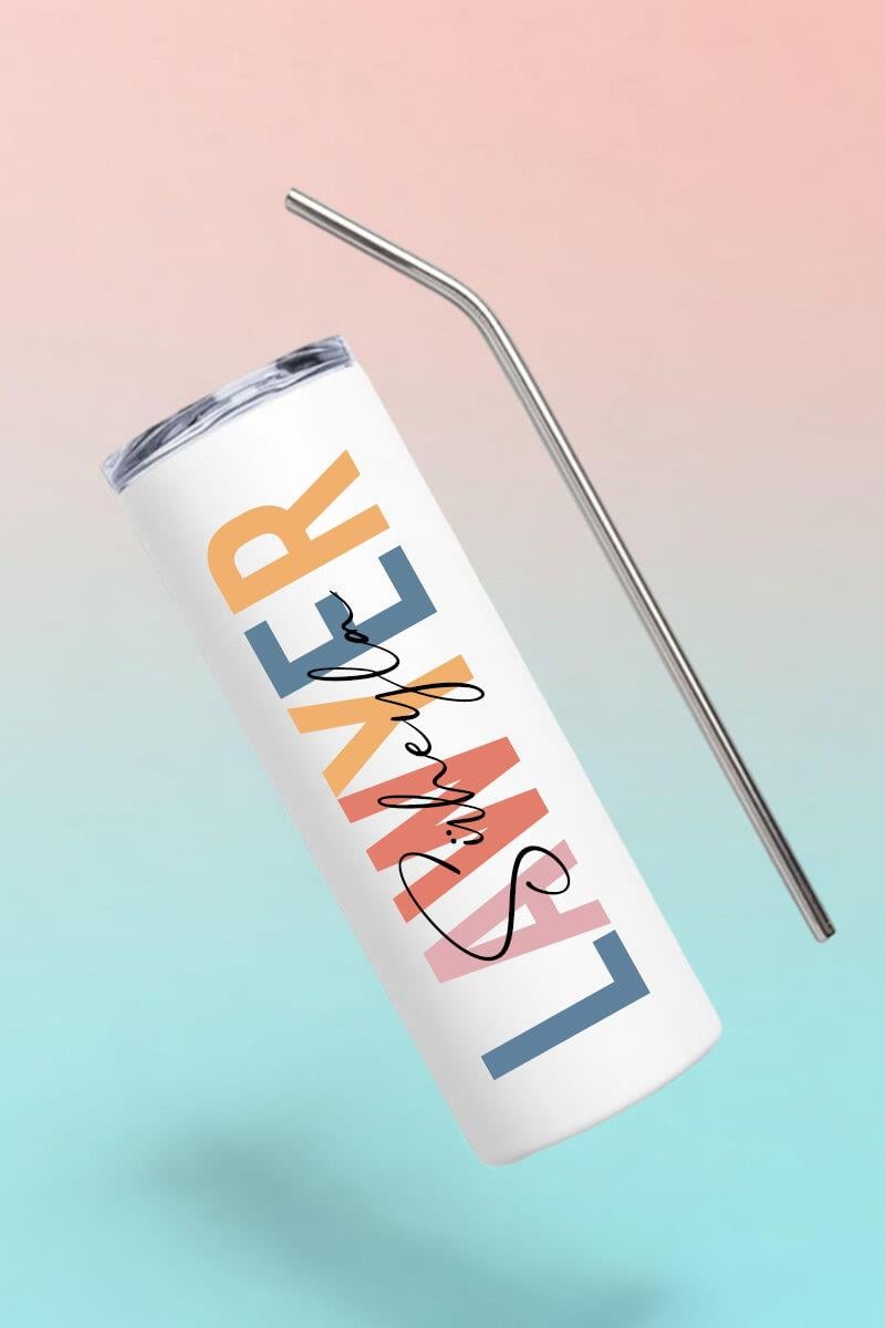 Avukata Hediye İsme Özel Çelik Pipetli Termos Bardak