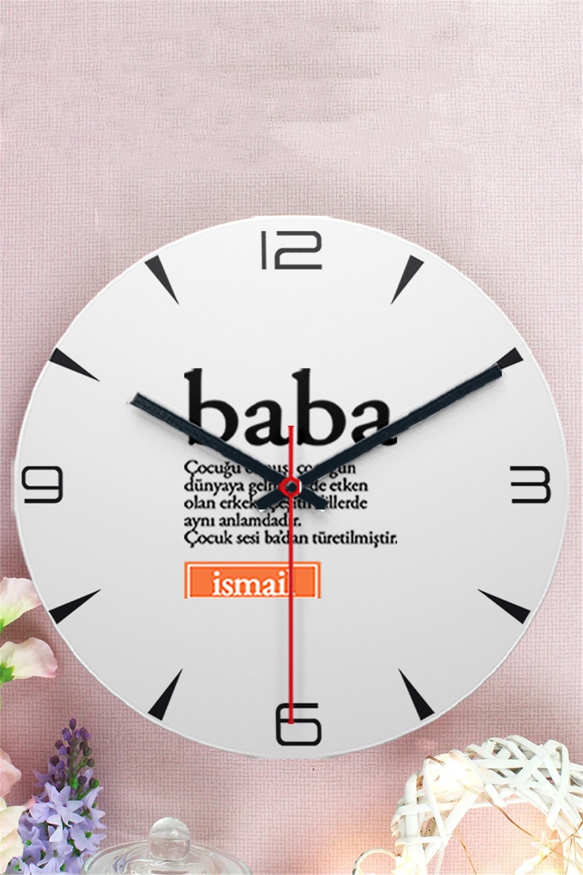 Baba Kelime Anlamı Ahşap Duvar Saati