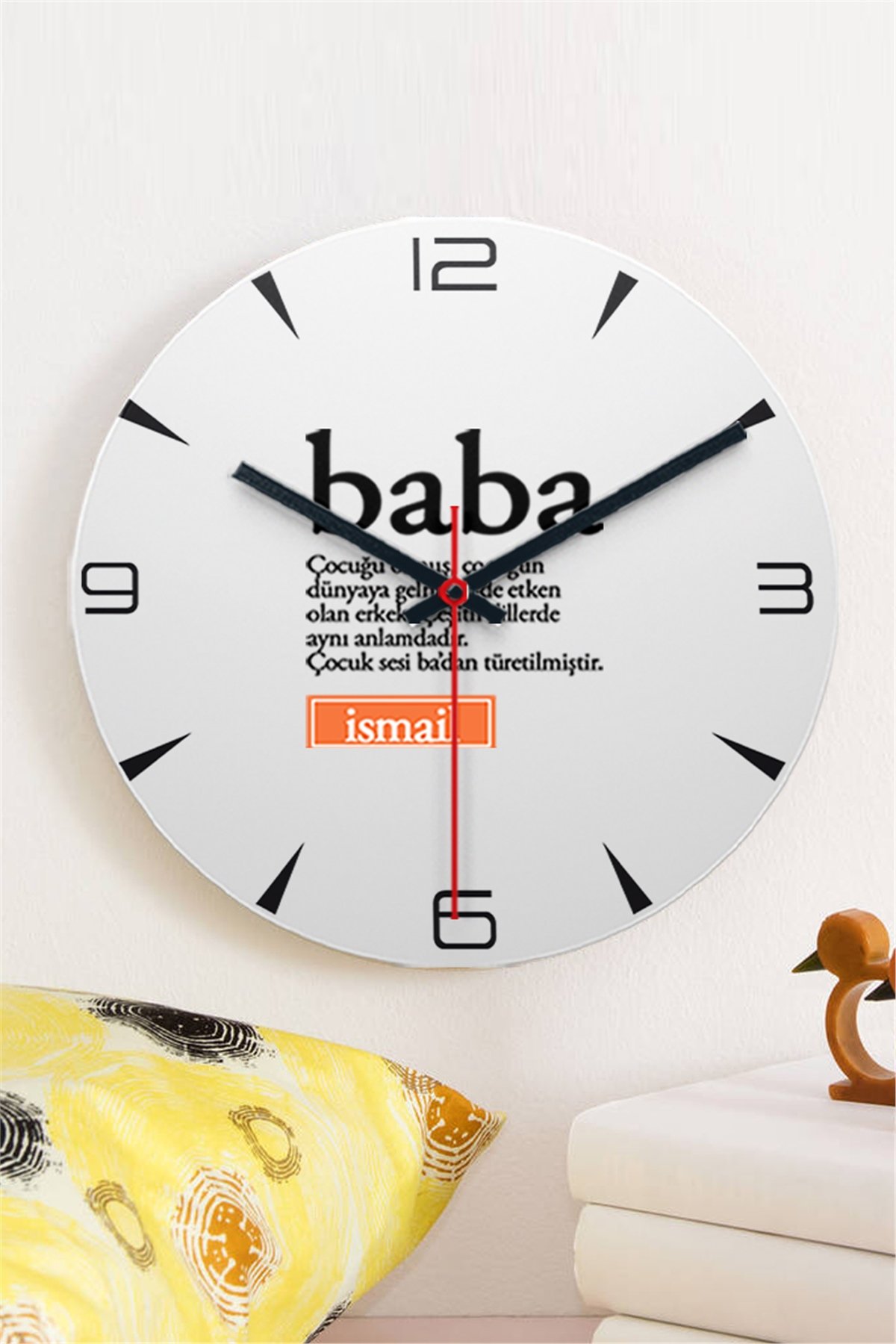 Baba Kelime Anlamı Ahşap Duvar Saati