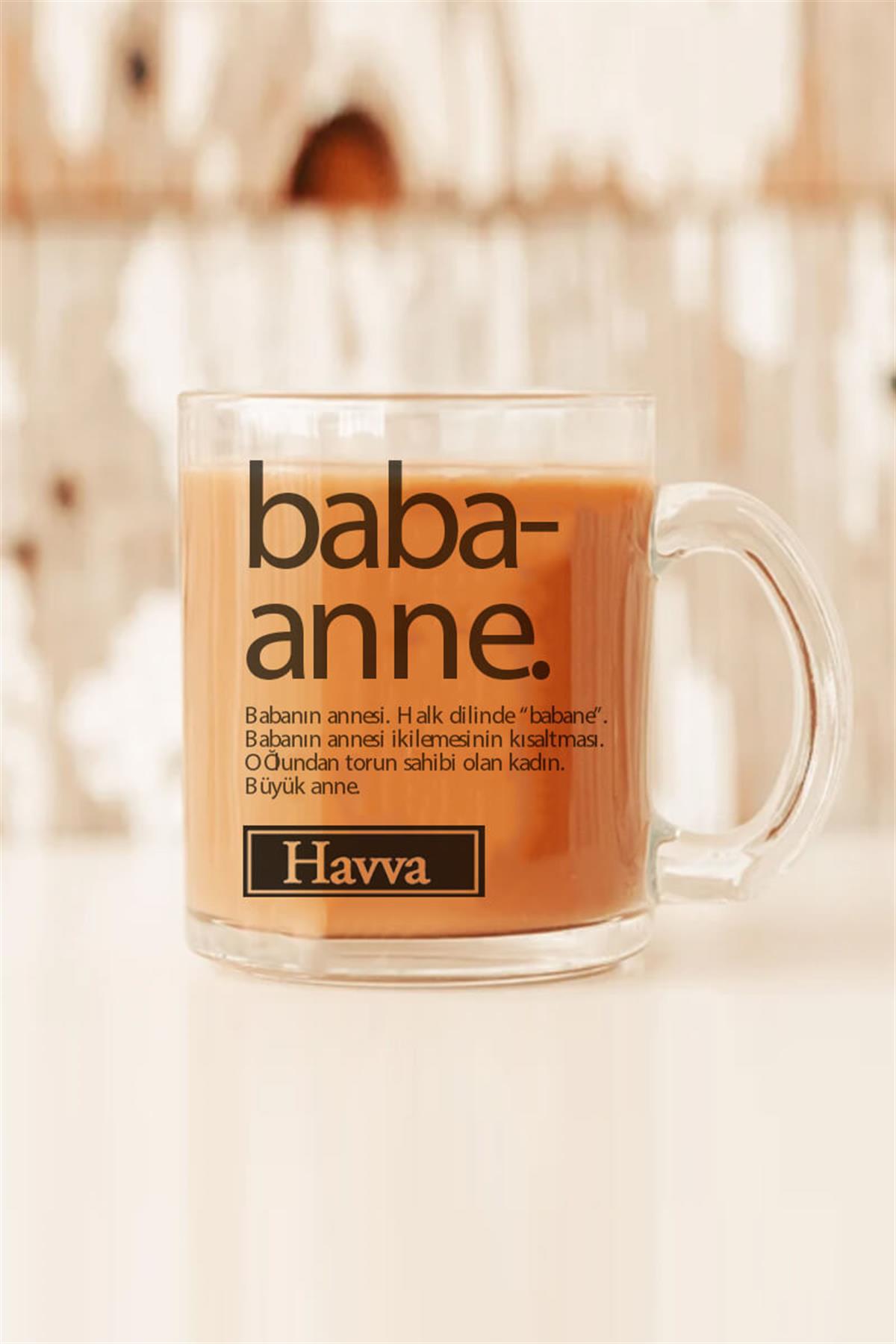 Babaanneye Anlamlı Anneler Günü Hediyesi Cam Kupa Bardak