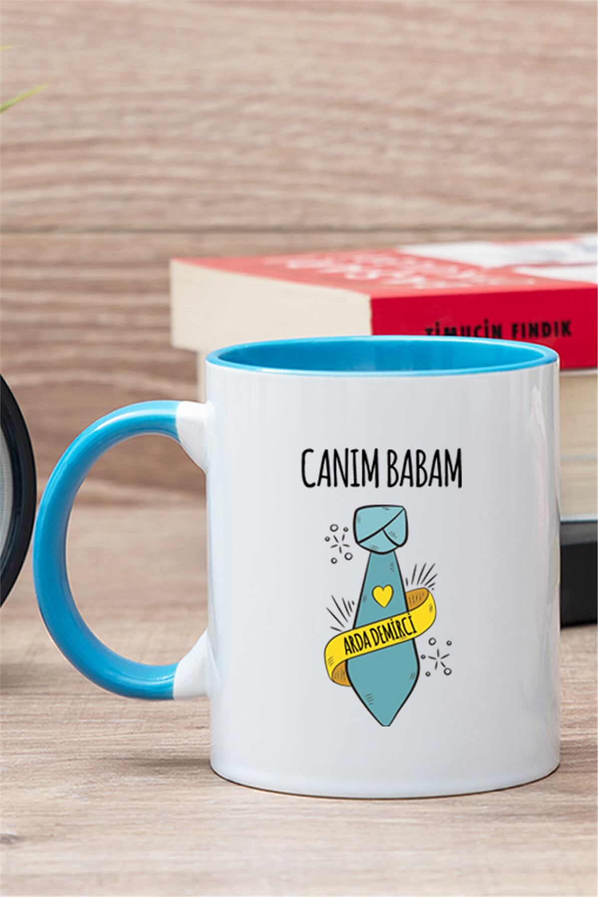 Babalar Günü Hediyesi İçi Renkli Kupa Bardak