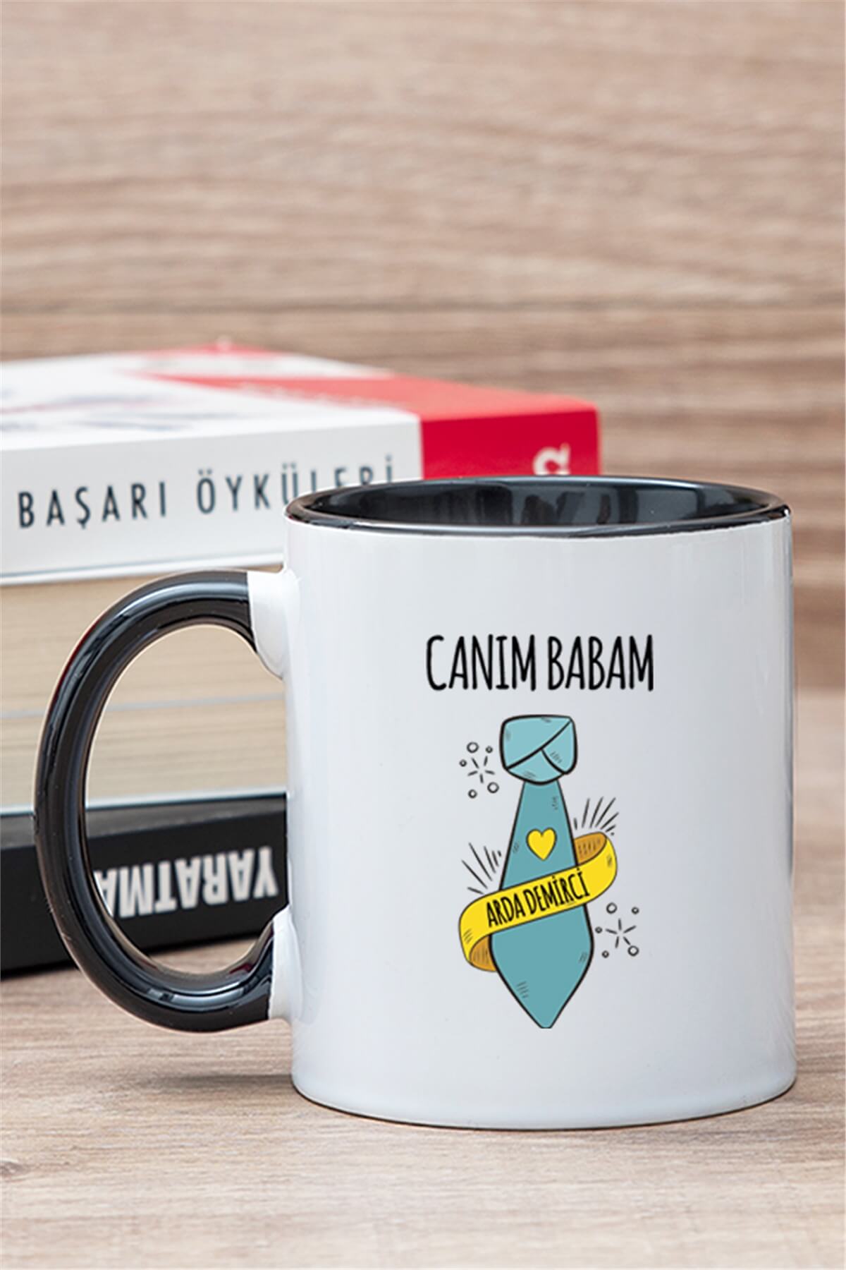 Babalar Günü Hediyesi İçi Renkli Kupa Bardak