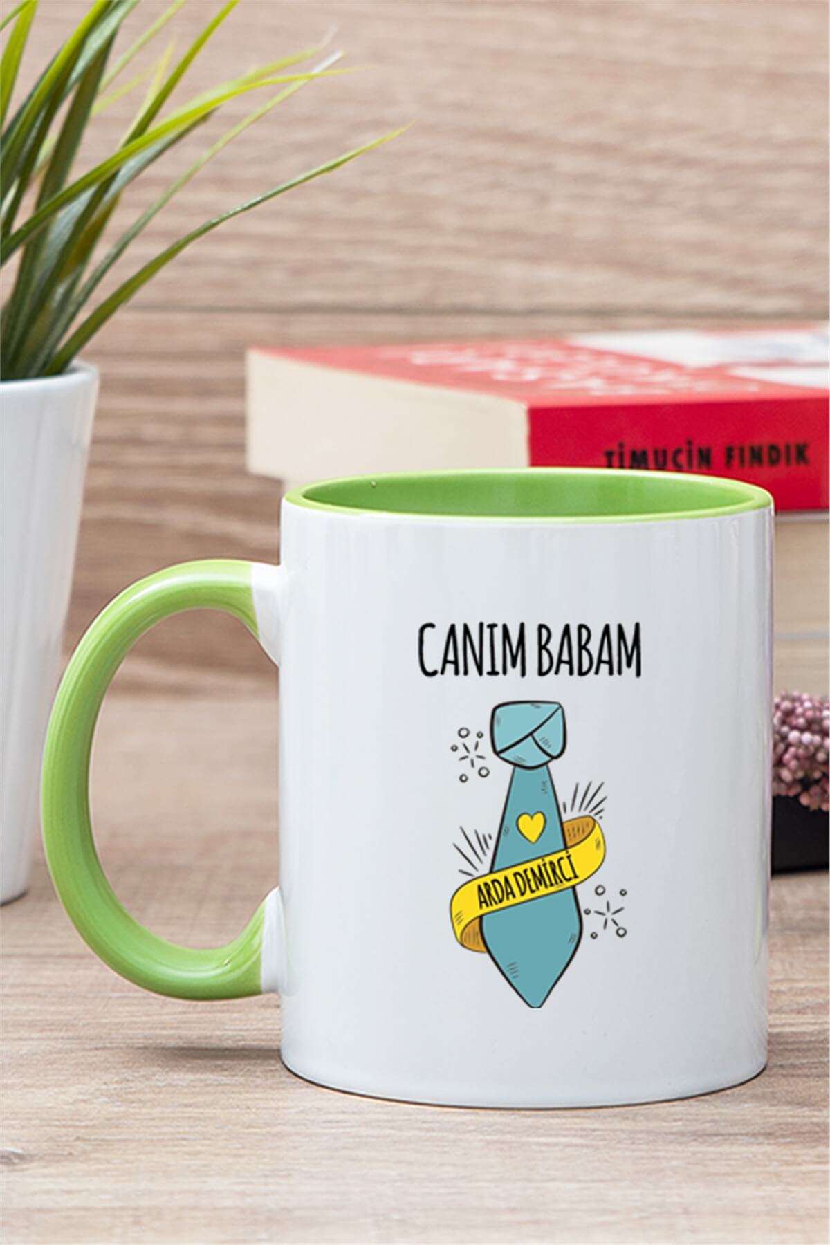 Babalar Günü Hediyesi İçi Renkli Kupa Bardak