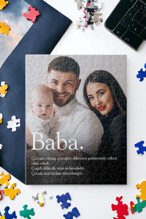 Babaya Anlamlı Babalar Günü Hediyesi Fotoğraflı Puzzle