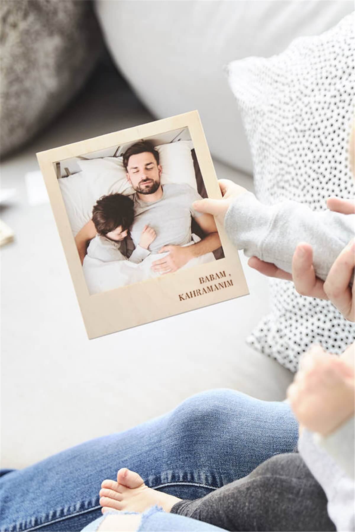 Kahraman Babalara Hediye İnstagram Temalı Ahşap Fotoğraf Albümü