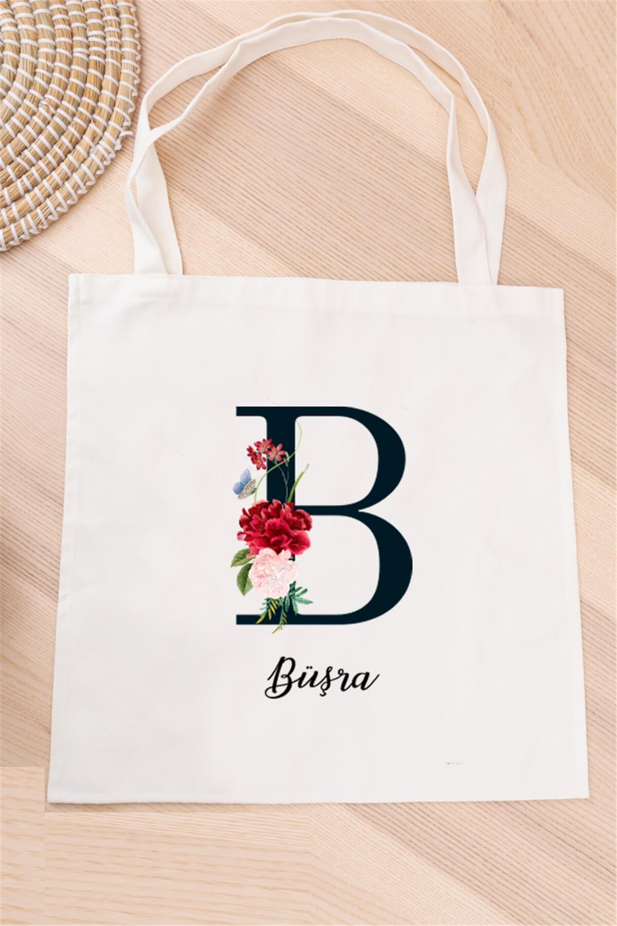 Baş Harfli ve İsimli Bez Çanta