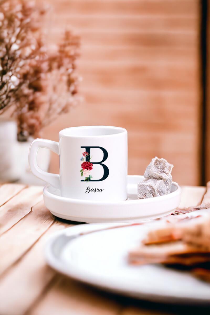 Baş Harfli ve İsimli Concept Türk Kahvesi Fincanı