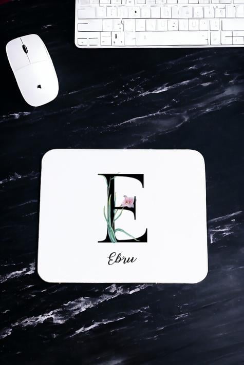 Baş Harfli Yaprak Tasarım Mouse Pad