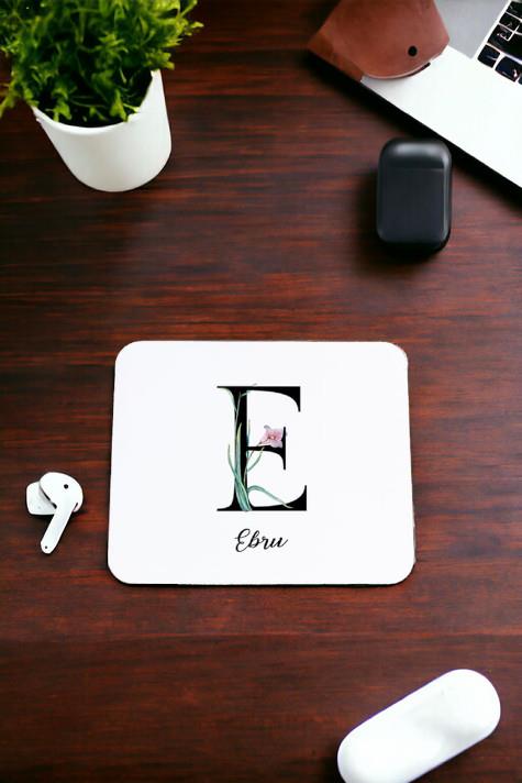 Baş Harfli Yaprak Tasarım Mouse Pad