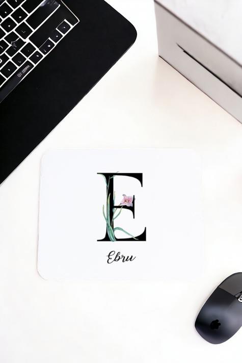 Baş Harfli Yaprak Tasarım Mouse Pad