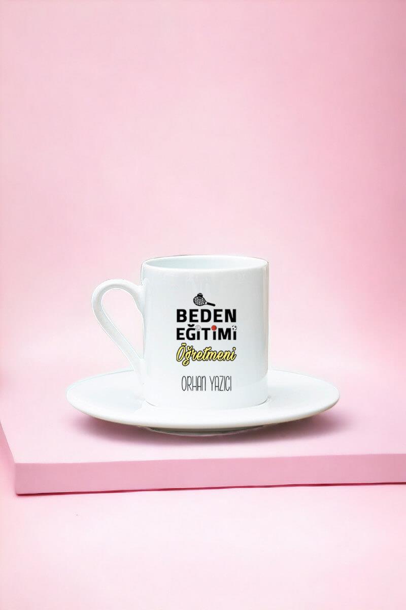 Beden Eğitimi Öğretmeni Beyaz Türk Kahvesi Fincanı